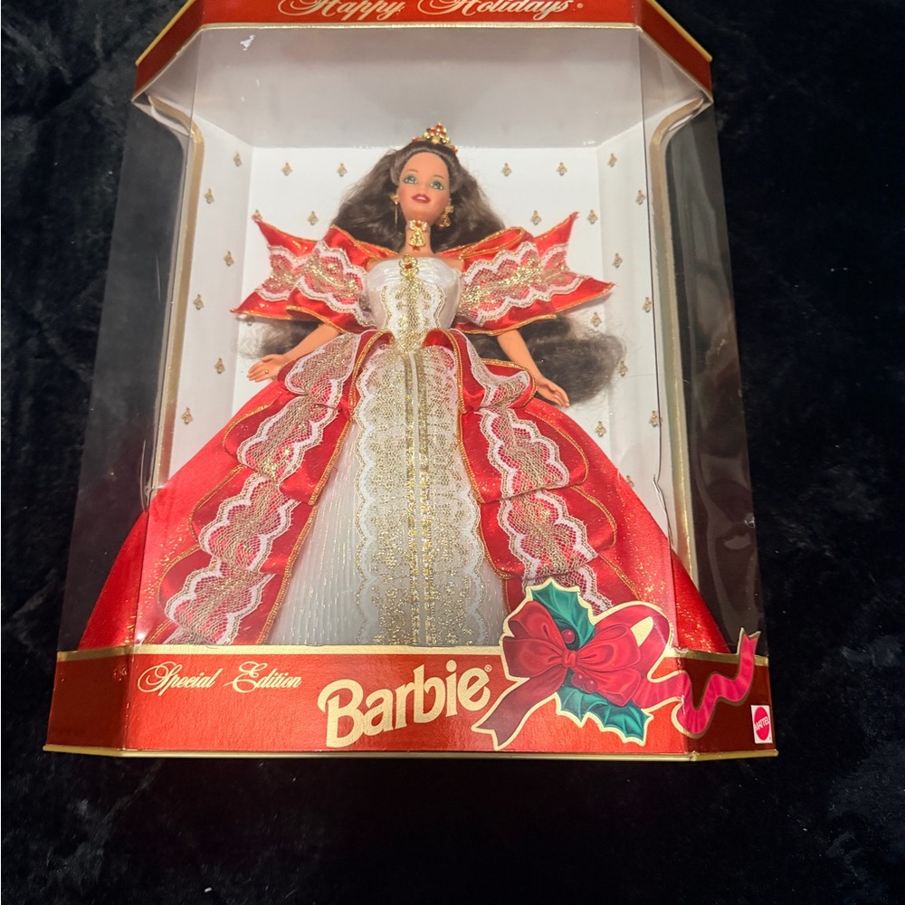 Barbie Holiday Doll in Red and White Gown